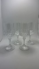 Set of 4 Cristal DArques Longchamp Vintage Lead Crystal Wine Glass 6.5″