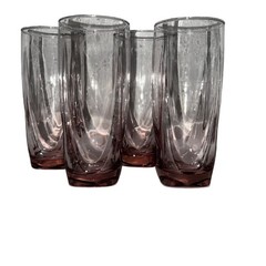 Vintage Set of 4 Libbey Glass Company Imperial Plum Cooler