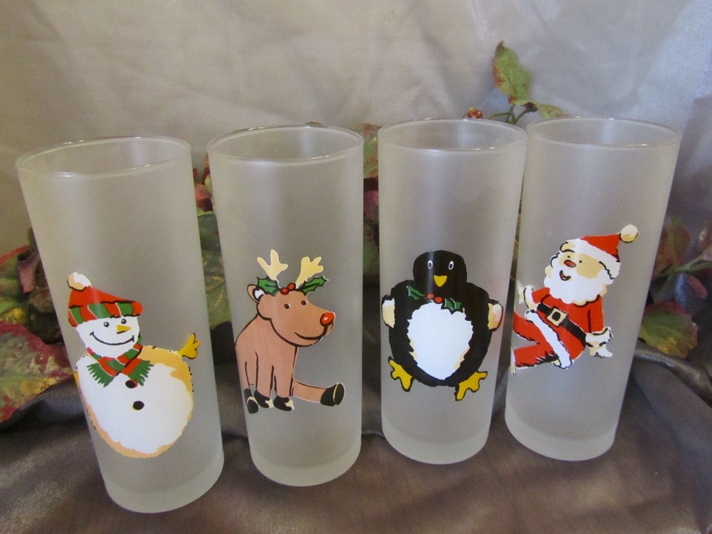 Dartlington Design France Christmas Frosted Tumblers (Set of four)GA-A-23