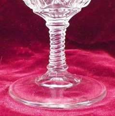 Group Thumbprint Goblet West Virginia Glass Mfg Co 225 Paneled 1899 #32
