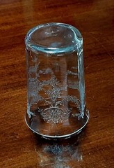 Rare Tiffin Diana Clear 4 1/8″ 8 Ounce Flat Tumbler Etched Urn & Floral 14196