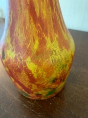 Vase Bottle Daum Nancy Style cross Of Lorraine H:24 13/16in