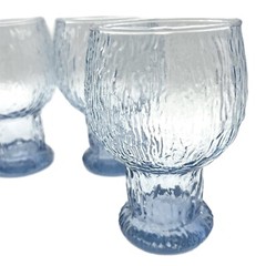 Littala Kekkerit by Timo Sarpaneva Blue Goblets Glasses Finland Set of 4