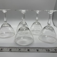 5 Champagne Etched Floral Wine Glasses Goblets Coupe Crystal Stemware Vtg Bar