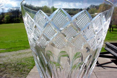 Vintage Hawkes Munster Wine Glasses (4) Cut Criss Cross 5 1/8″ T Marked