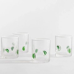 Pottery Barn Icon Tumblers Limes – Set of 4 Soda Lime Glass 11 OZ High Ball