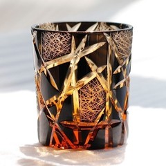 Luxury Whisky Brandy Crystal Glass Gentleman World Cup Tumbler Edo Tokyo Kiriko