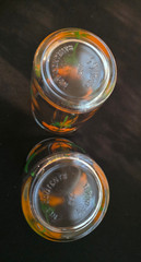 2 Vintage 1 Pint Hazel Atlas Daisy Sour Cream Glasses