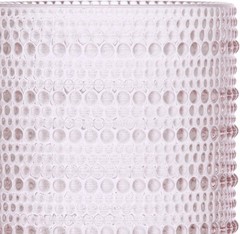 Chic 4-Piece Beaded Hobnail Iced Beverage Glass Set – Reusable & Dishwasher Safe