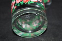 SET OF 4 VINTAGE LIBBY HAND PAINTED FLORAL ROSE JUICE GLASSES PIONEER WOMAN
