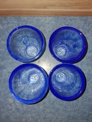 Vntg Kosta Boda Blue Swirl-Ulrica Hydman Vallien-8oz Tumblers-Brand New W/Tags!!