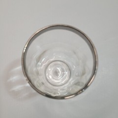 Vintage Silver Trim Optic Glass Replacement Juice Tall Shot Glass
