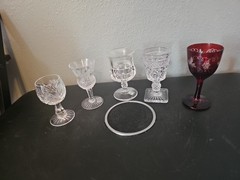 Set of 5 Different Cordials Glasses