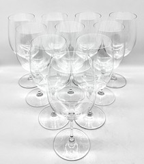 SET OF 10 RIEDEL VIVANT CLASSIC 9in RED WINE GLASSES, EXCELLENT CONDITION