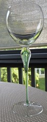 Mikasa Julliard 10.5 inch Green Encased Teardrop Wine Glass