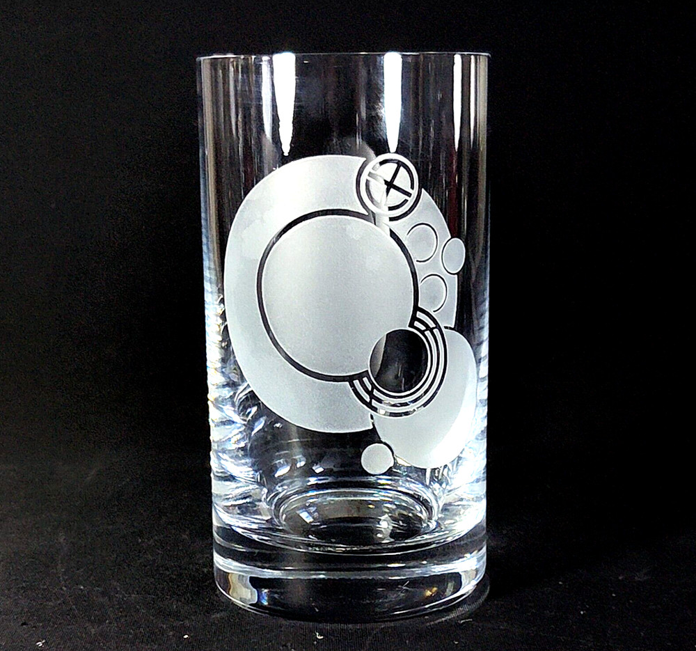 ROGASKA FRANK LLOYD WRIGHT HIGHBALL GLASS, Etched Lead Crystal, 14 oz, 2000
