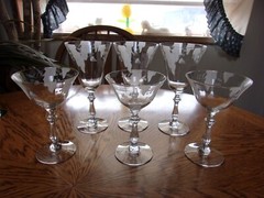 Etched Champagne Wine SC2541 Dunbar Fancy Cut Stem Etched Foot – Set of 6