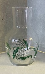 Vintage Libbey Lily of the Valley Glass Carafe Tumble Up Set Replacement 6″ HTF