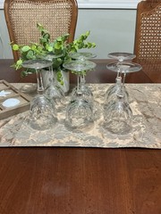 Vintage Crystal Sherry Glasses, Hall Marked, Set Of 6