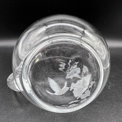 Avon Hummingbird Lead Crystal Set of 2 Water Goblets & 7-7/8″ Pitcher Frosted