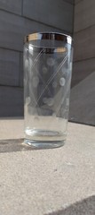 Atomic & Space Age Highball Tumbler Water Glasses Set 6x MCM 1950s
