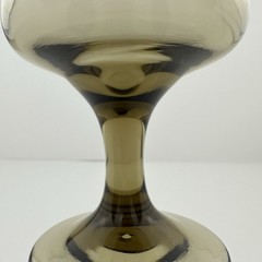 Libbey TAWNY ACCENT Water Wine Glasses (4) Smoked Brown Goblets Superior Cond.