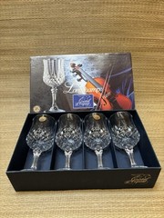 12pc Vtg Cristal d’Arques Longchamp 24% Lead Crystal Glass Set NIB 3 Box Lot