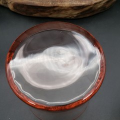 Set 4 Pink Depression Glass Tumblers Optic Swirl Lowball Glasses Vintage