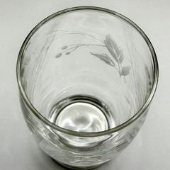 Vintage MCM Frosted White Leaf & Berry Footed Juice Glasses – Set of 4