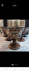 Vintage Fostoria Jamestown Brown Smoky Footed Serbet Glasses 4.25″ T – 14 Avail