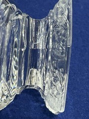 NEW Rosenthal Maria Crystal Whiskey Rocks Glass – (6) sided base embossed roses