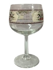 Johnson Bros The FRIENDLY VILLAGE 6 1/2″ Glass Goblet Wine Water 12 Oz Vintage