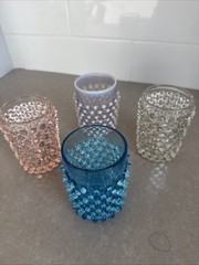 Vintage Fenton Hobnail French Flat Tumbler Mid Century Modern lot of 4