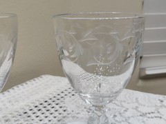 2 -VNTG/ Heisey CRYSTAL GLASSES/ Moonglo Cutting/USA
