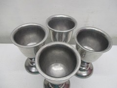 Set of 4 Vintage Wilton Armetale RWP Pewter Wine/Water Goblets 5″