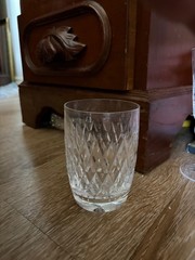WATERFORD BOYNE 4 1/2″ Flat 12oz Tumbler Crystal Glasses 12oz Size RIM CHIP (n2)