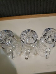 Set Of 3 IRISH COFFEE Galway Blarney Glasses Etched & Cut Lead Crystal IRELAND