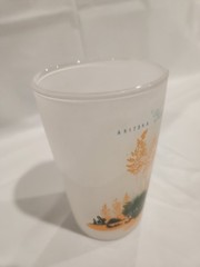 Vintage Blakely Oil & Gas Arizona Cactus Frosted Juice Glass SMALLER Yucca Mini