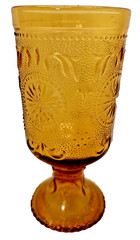American Concord Amber 9 oz Goblet – 1977 Duz Premium – Original Box