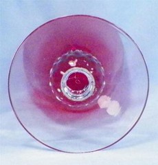 Morgantown Golf Ball Goblet Juice Ruby Glass 7643 Stem Vintage Elegant Nice Cond