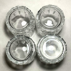 CRISTAL D’ARQUES ~ Set (4) Early 10 Oz. Clear OLD FASHIONED GLASSES (Moondance)