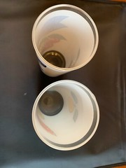 L Elliott Tumblers Vintage Bar Glasses Mod Frosted High Ball Glass cherry apple