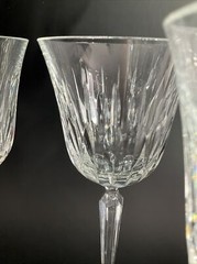 Set of 7 Mikasa Park Avenue Crystal Wine Glasses Clear Cut 8″ VTG 1987-1994 MINT