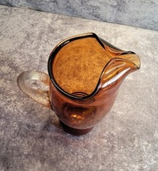 Vintage Ringed Shaeffer Amber by Imperial Glass Cocktail Pitcher