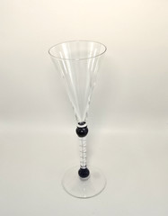 Martini Rossi Asti Champagne Flutes 2000 Millennium Blue Swirl Glass Pair