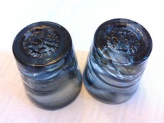 Pair of Vintage Shot Glasses Kosta Boda Mine Ulrica Hydman Vallien Signed Art