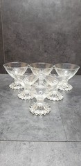 Set 6 Anchor Hocking Berwick Boopie Ball Laurel Leaf Sherbet Champagne Barware