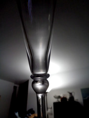 SIMON PEARCE Hartland (2) AMAZING CRYSTAL FLUTE CHAMPAGNE GLASSES 11 1/2″