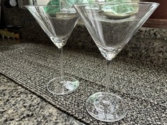 Marquis by Waterford Vintage Large 10 oz Crystal Martini Glasses Set of 2