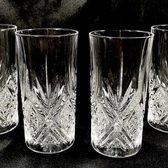 4 Cristal D’Arques MASQUERADE Highball Glasses 24% Lead Crystal France 12 1/4oz